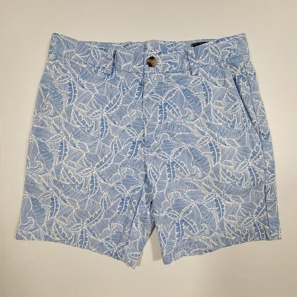 Vineyard Vines Men's‎ Breaker Chino Shorts Flat Front Leaf Print Size 28 - Picture 1 of 12